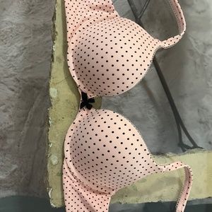 Victoria secret 32C bra $30 pink polka dots